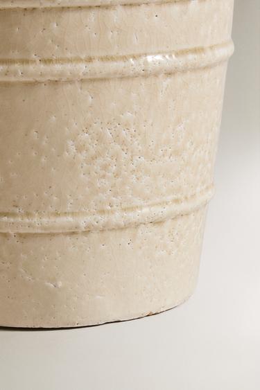 CERAMIC GARDEN POT - Cream by Zara - Image 2