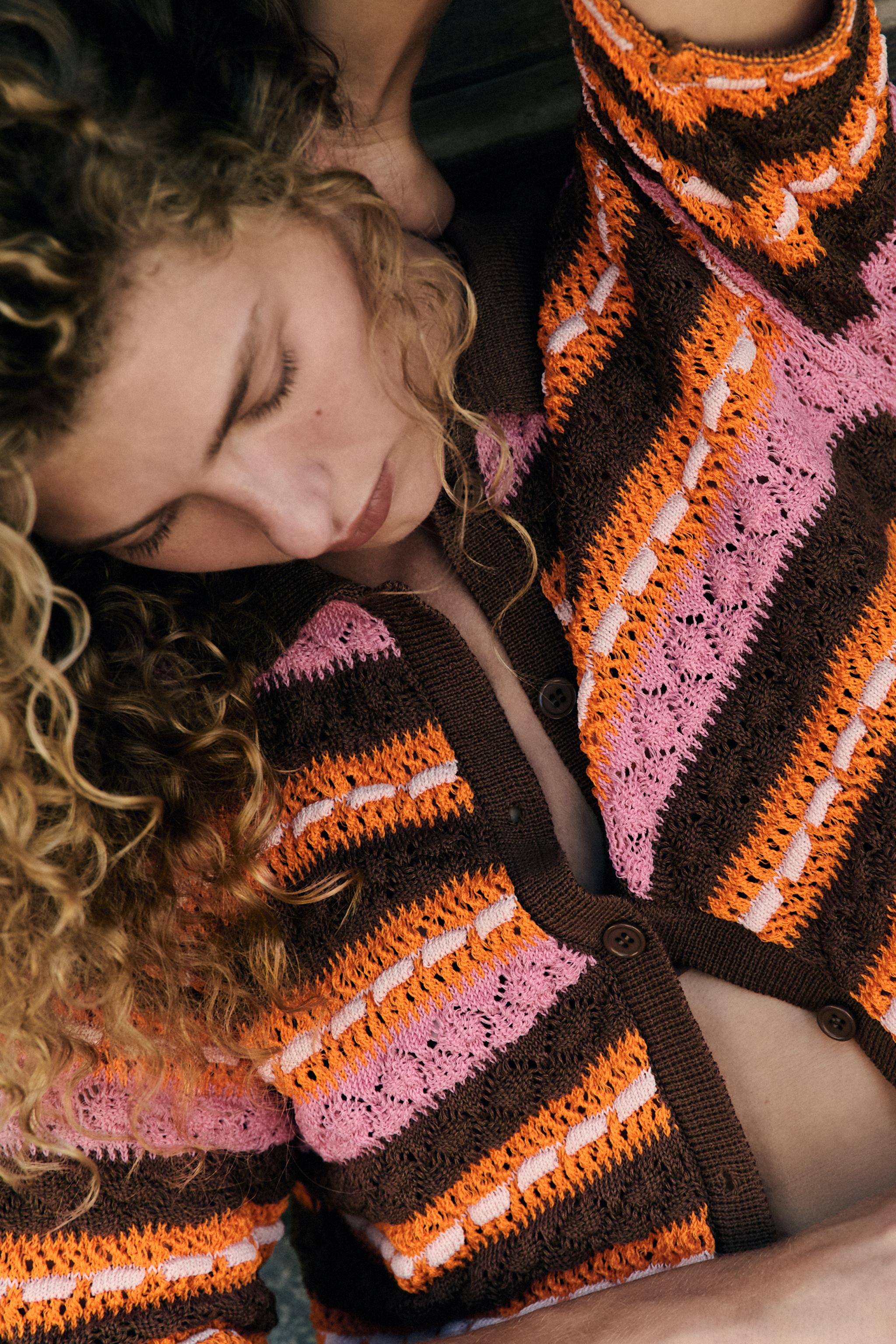 トップス Flowered Velour Jacquard Polo Shirt JACQUARD POLO TOP - Multicolored | ZARA United States