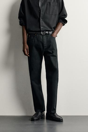 REGULAR FIT JEANS - Black by Zara