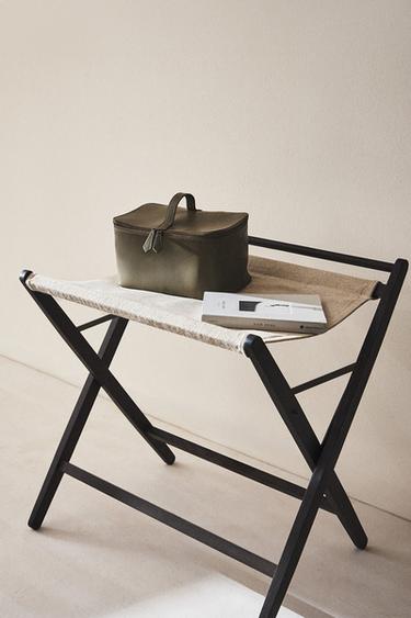 Zara FOLDING LINEN FLOWERPOT - Black