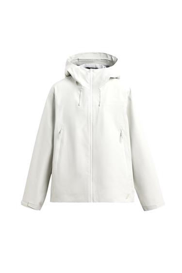 WATERPROOF TECHNICAL SHELL JACKET - Oyster-white by Zara