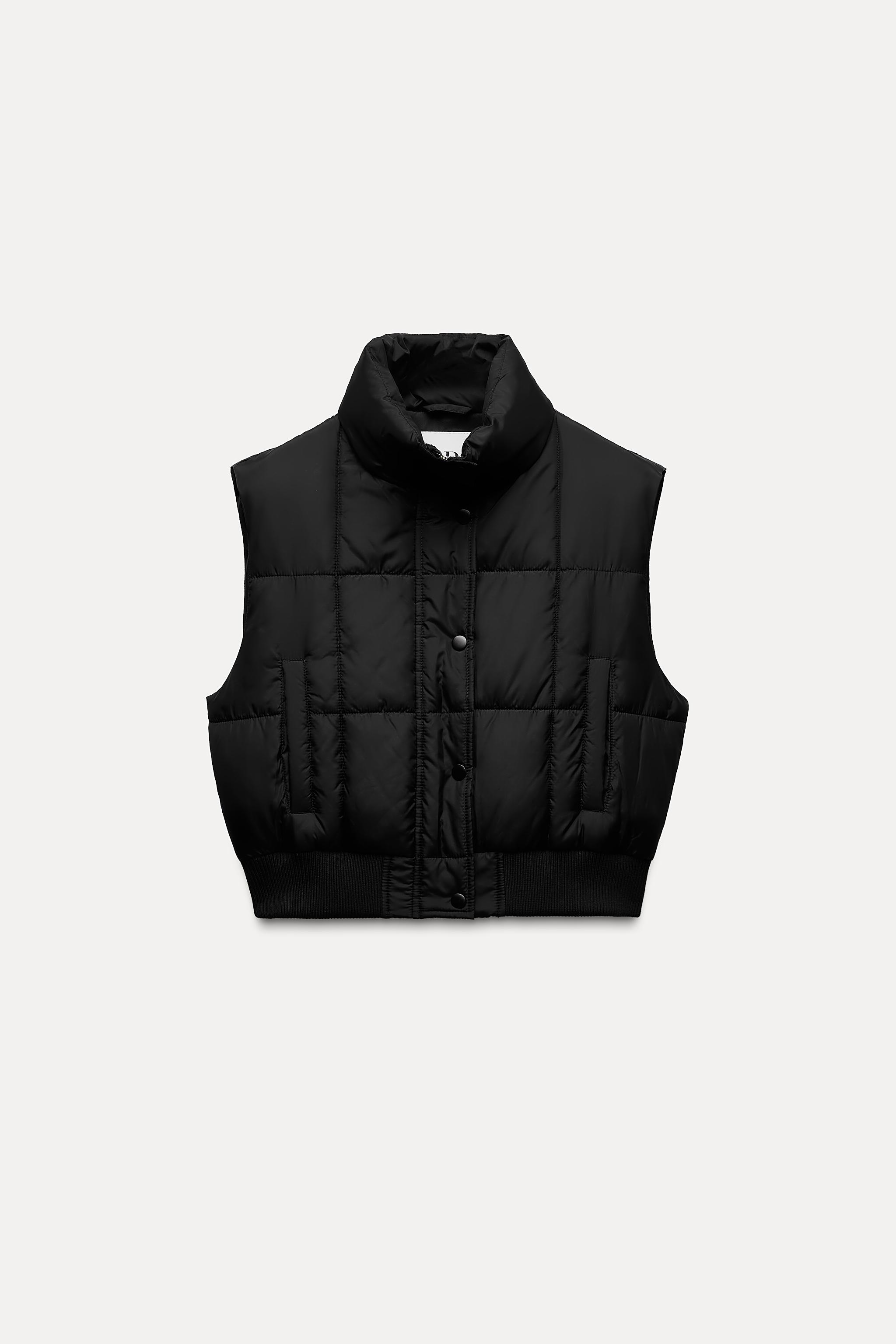 ショートキルトベスト - ブラック | ZARA Japan / 日本