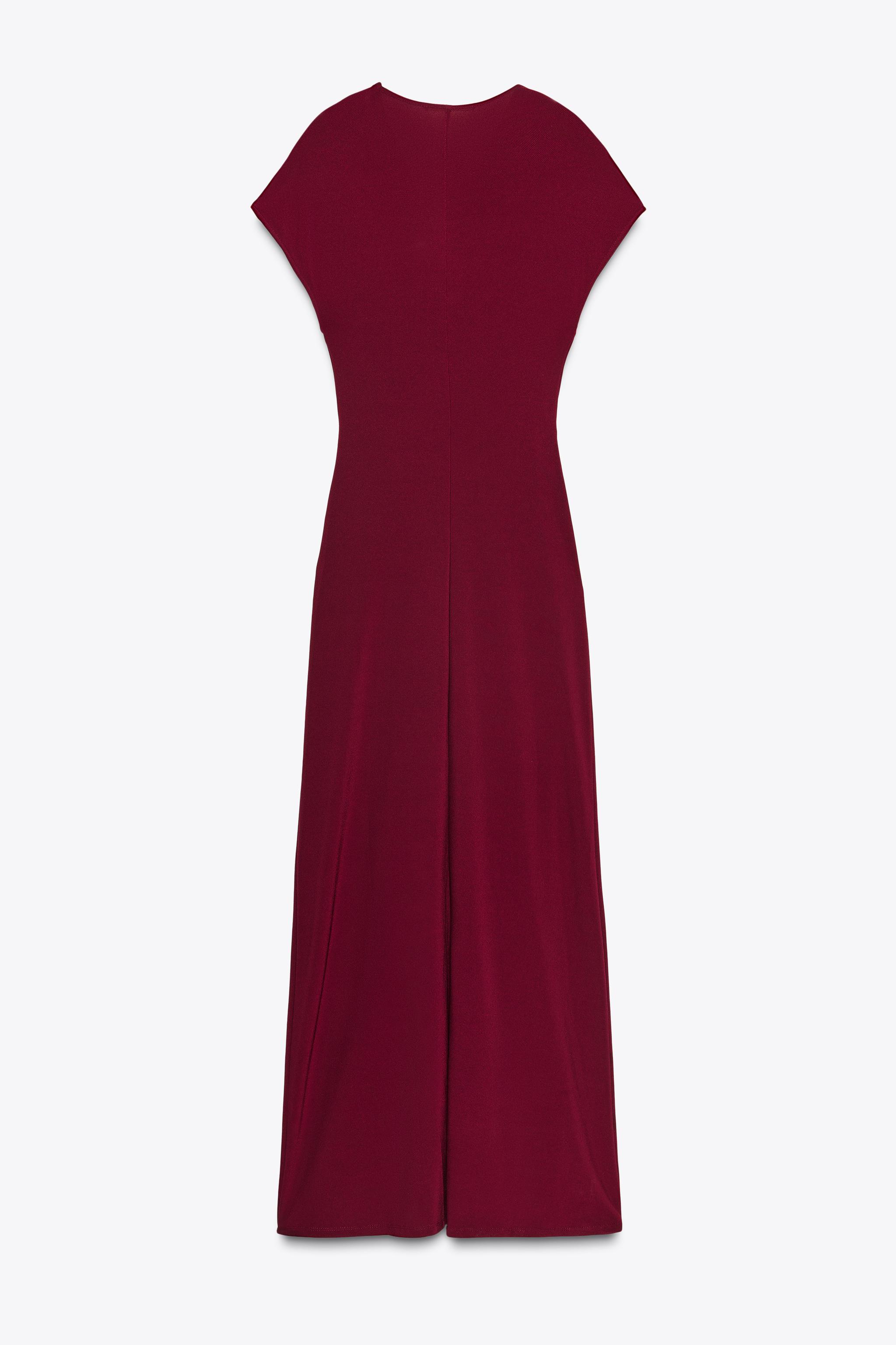 DRAPED DRESS WITH HARDWARE Brown ZARA Turkey