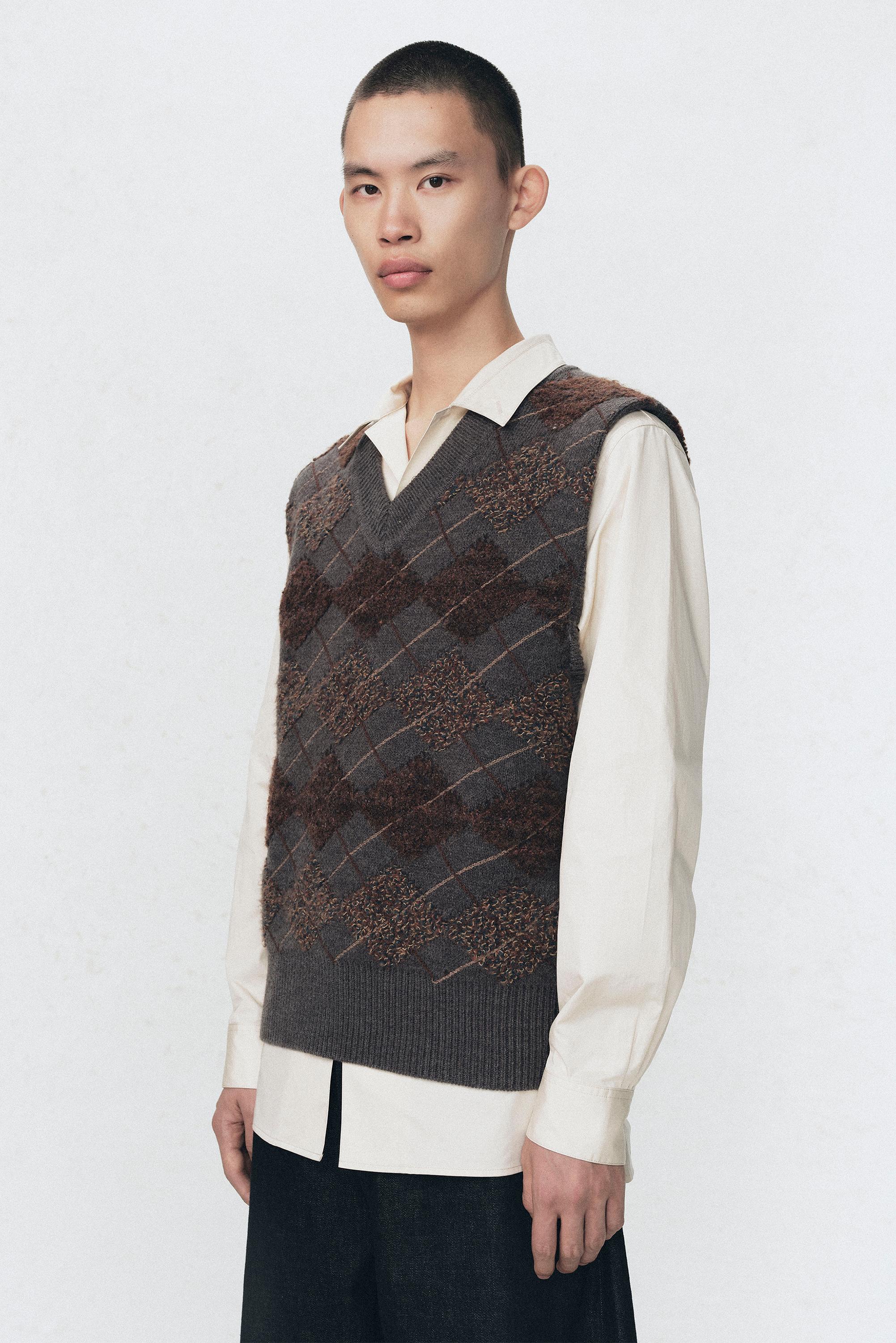 SOSHIOTSUKI X ZARA テクスチャードダイヤモンドニットベスト