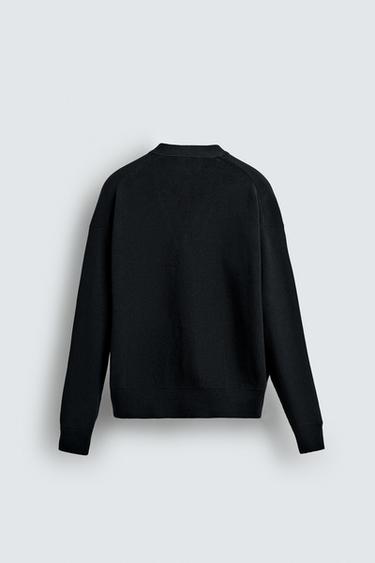 REGULAR FIT COTTON CARDIGAN - Dark navy by Zara - Image 7