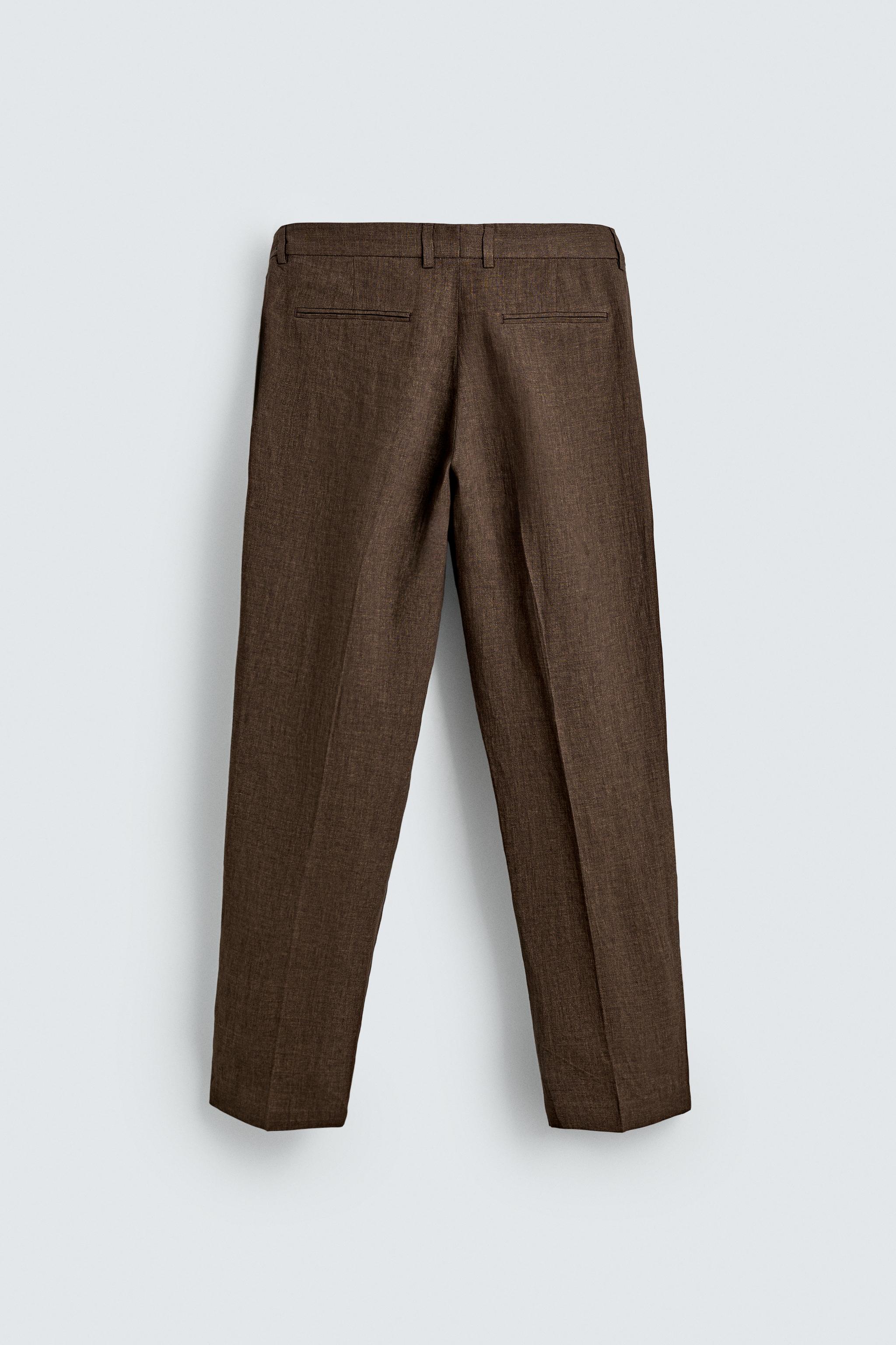 PANTALON DE COSTUME REGULAR FIT 100 % LIN