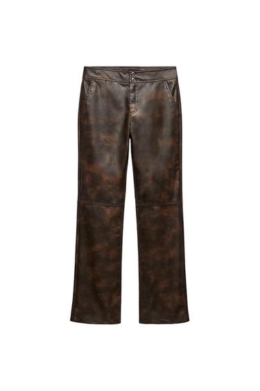 FAUX LEATHER TROUSERS