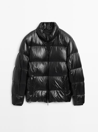 Zara Down blend puffer jacket - Black