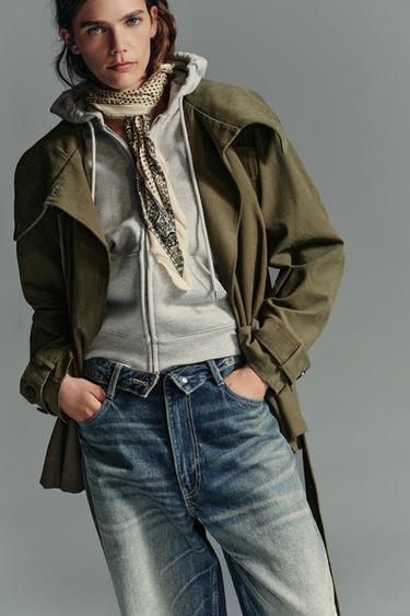 Zara PRINTED SATIN BANDANA - Ecru - Image 0