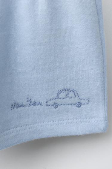 SHORT BRODÉ - Bleu clair de Zara - Image 3