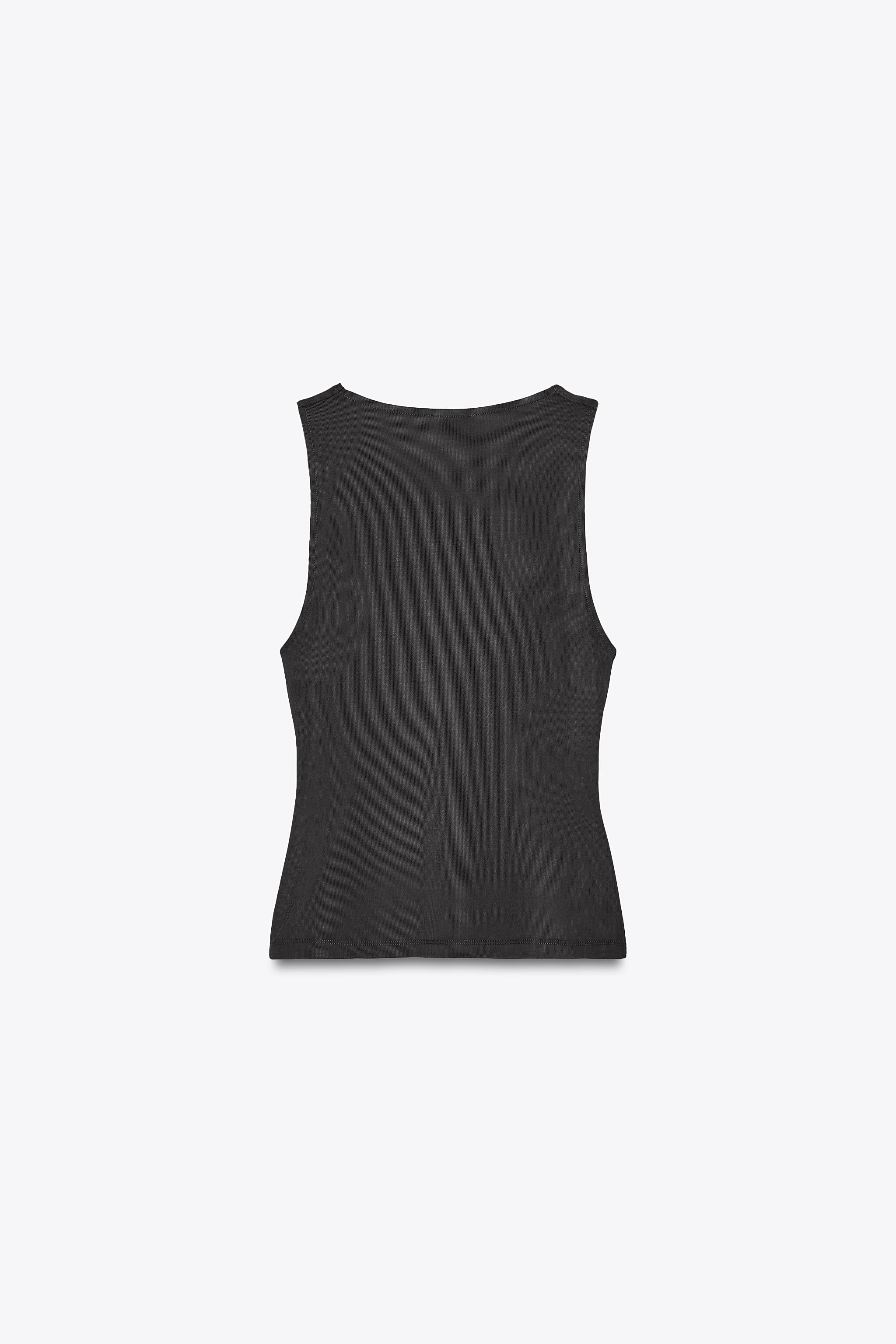 ドレープ入りフルイドトップス - ホワイト | ZARA Japan / 日本