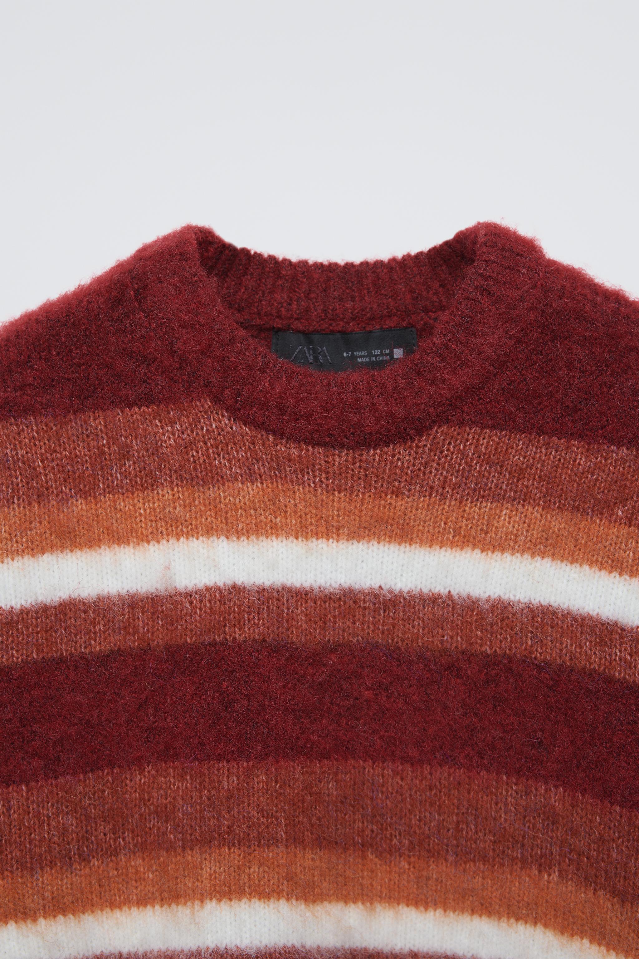 ストライプ ニットセーター - レッド | ZARA Japan / 日本