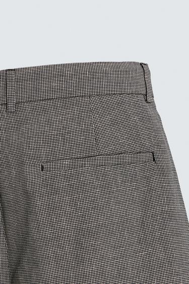 PANTALON RELAXED EN LIN ET COTON - Écru / Noir de Zara - Image 9