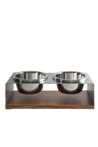 Zara PET BOWL AND STAND SET - Matte silver