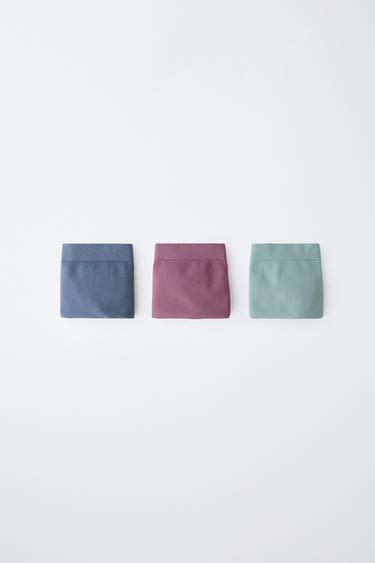 8-14 ÅR / PAKKE MED 3 SØMLØSE CULOTTES - Flerfarvet fra Zara - Billede 0