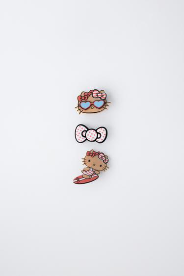 3-PACK HELLO KITTY © SANRIO HAIR CLIPS - Red by Zara