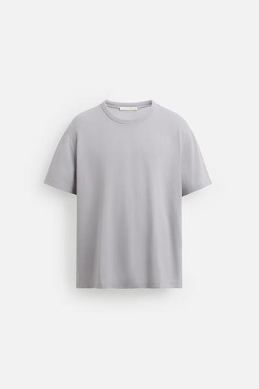 T-SHIRT MÉLANGE CHANVRE REGULAR FIT - Lavande de Zara - Image 5