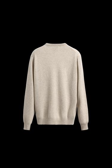 100% CASHMERE SWEATER - Ecru / Marl by Zara