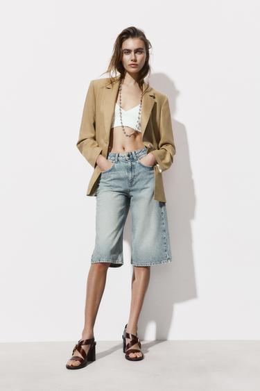 LINEN BLEND BLAZER WITH BUTTON - Oil by Zara - Image 0