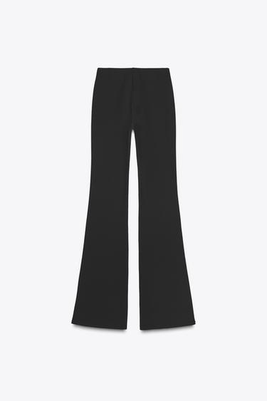 CREPE FLARE TROUSERS - Black by Zara - Image 6