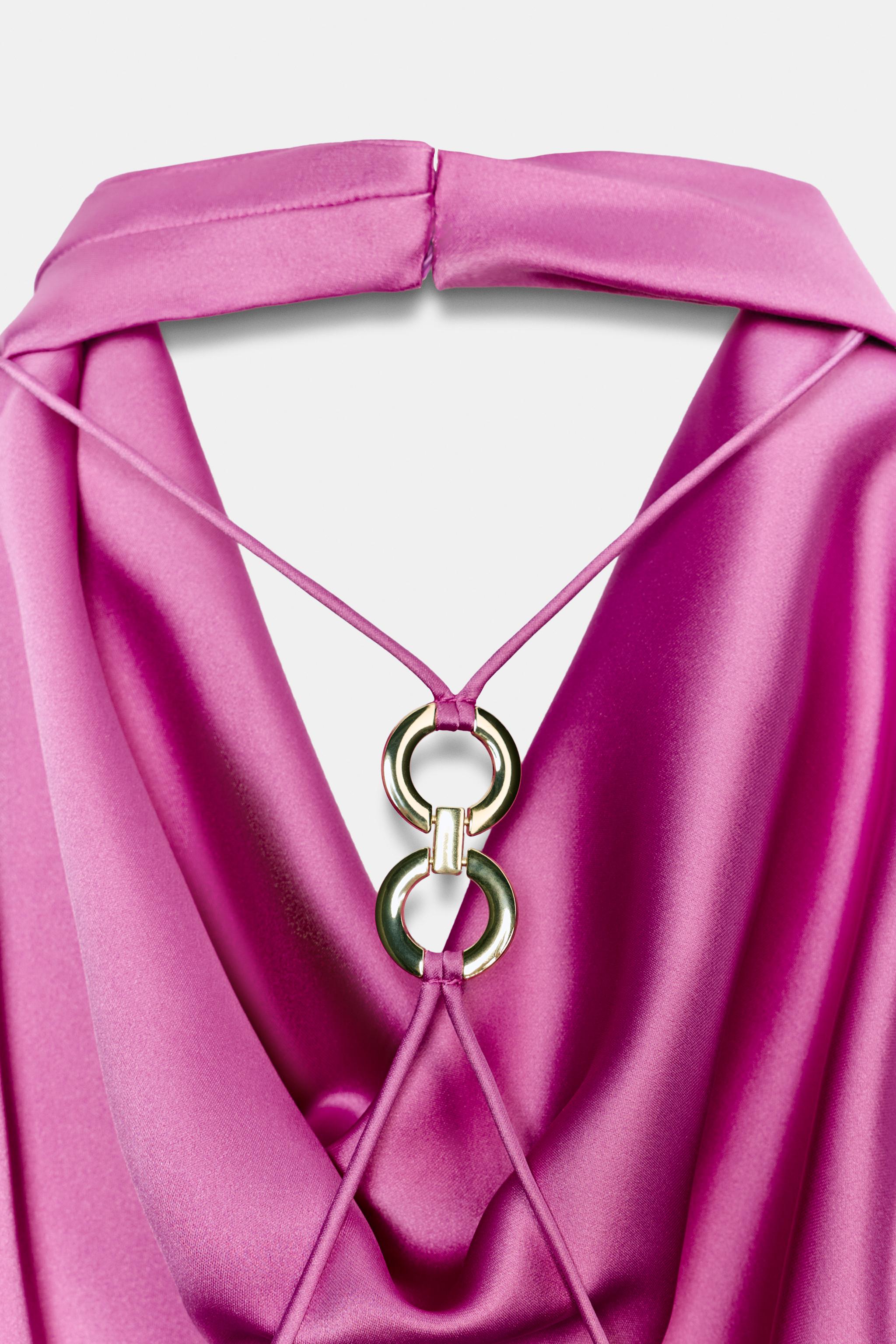 SATIN EFFECT SHORT DRESS