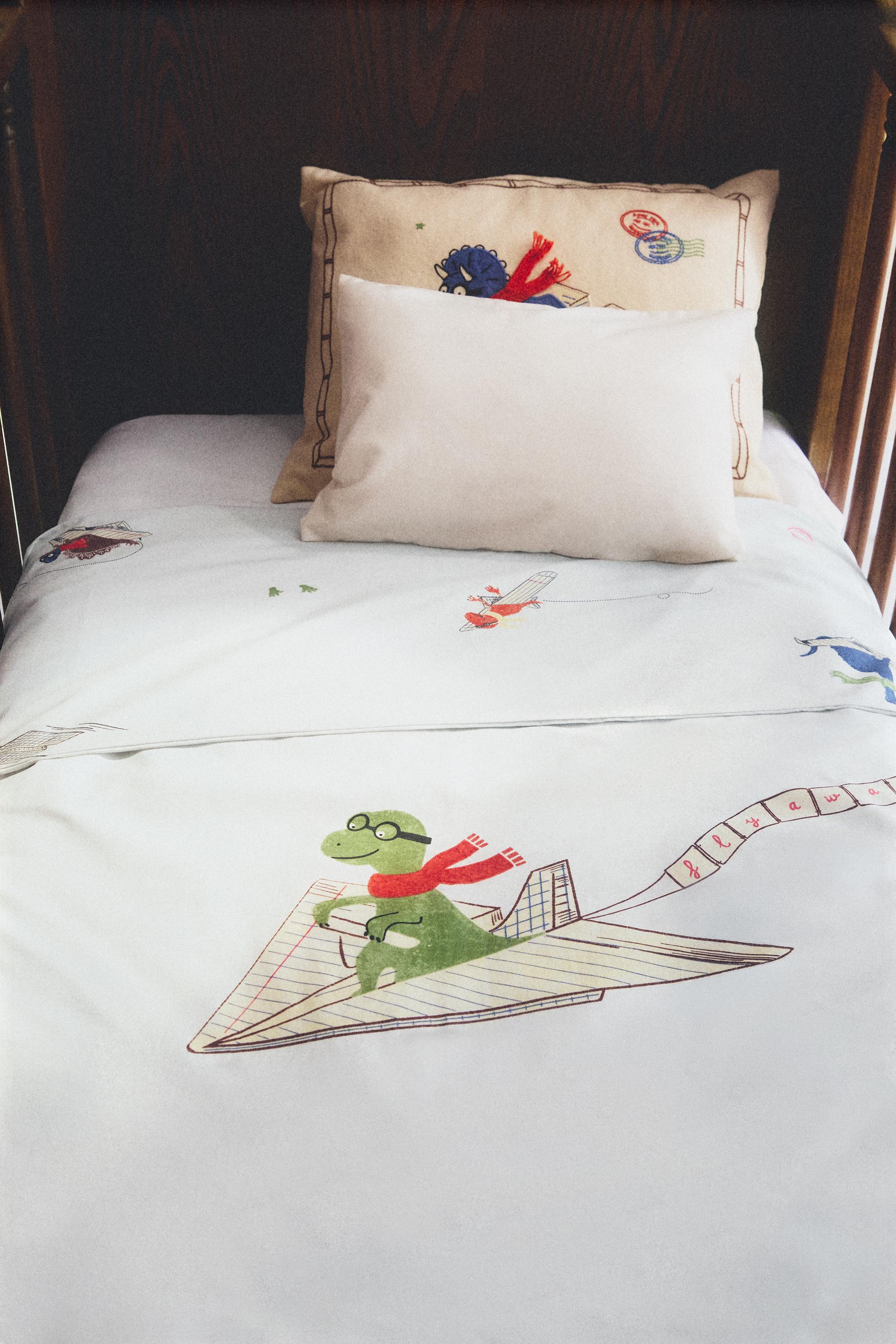 REVERSIBLE DINOSAUR KIDS' DUVET COVER