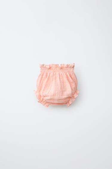 CULOTTE TEXTURÉE UNIE - Pêche de Zara - Image 1