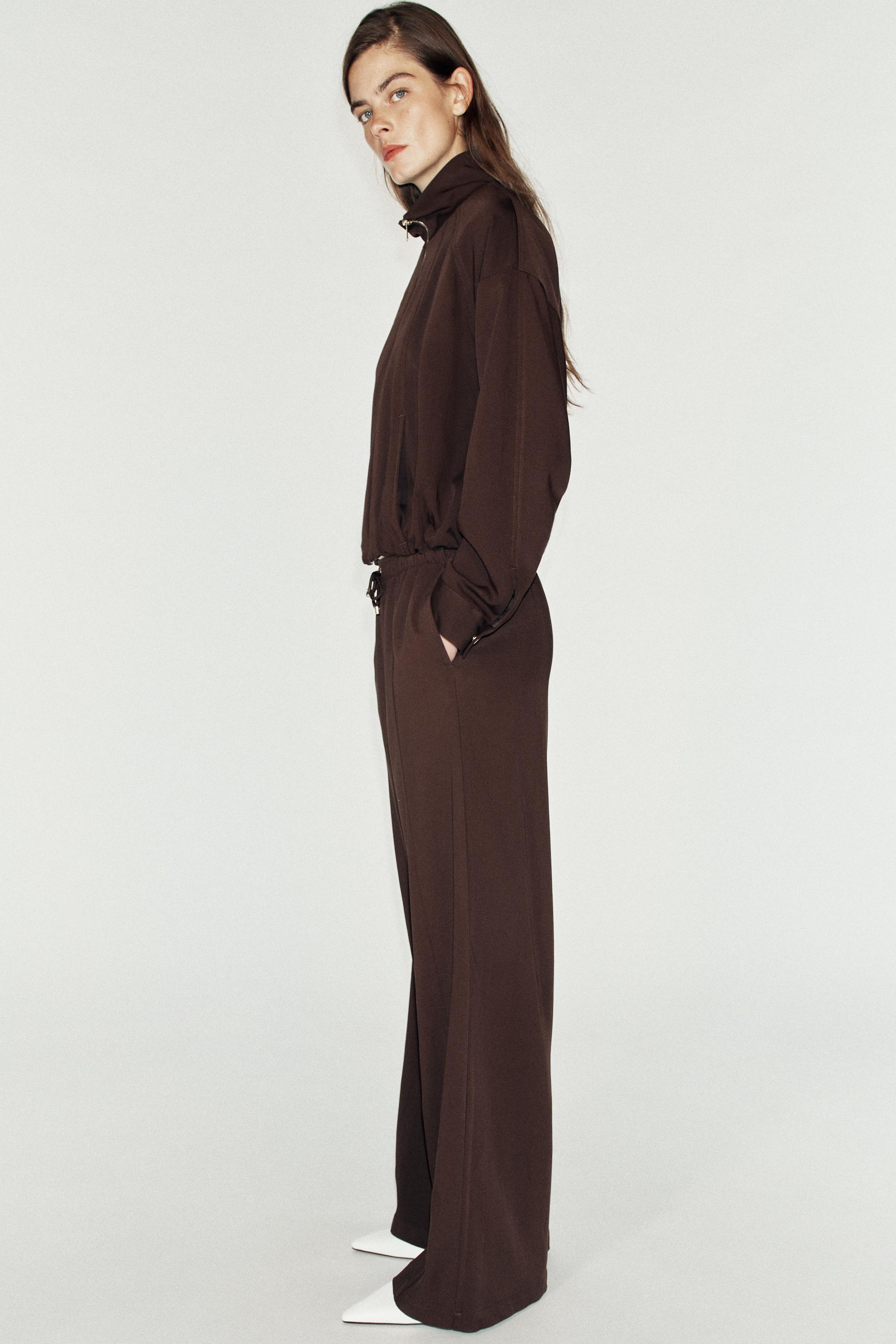 Женские брюки Zara WIDE LEG ELASTIC WAIST PANTS — фото 4