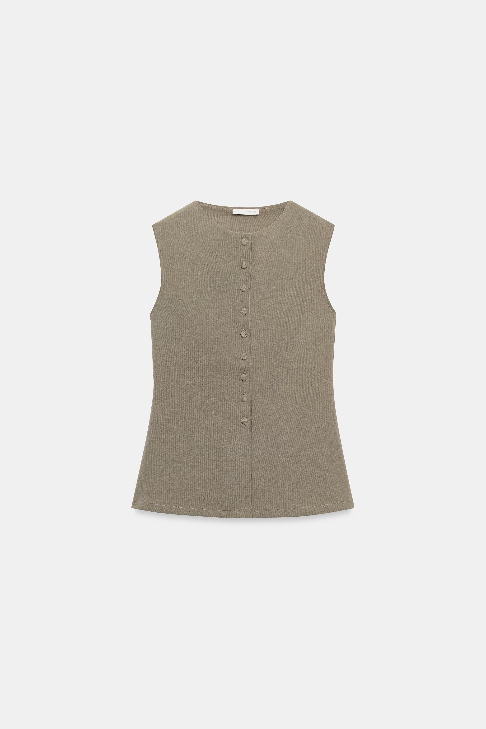 GILET À BOUTONS REVÊTUS