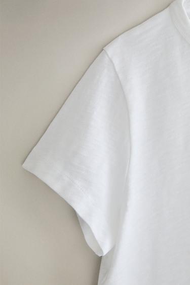 SHORT SLEEVE T-SHIRT - White by Zara - Image 2