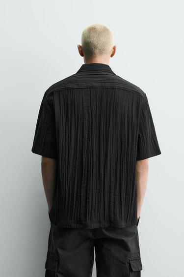 CHEMISE FLUIDE STRUCTURÉE EN RELIEF - Noir de Zara - Image 2