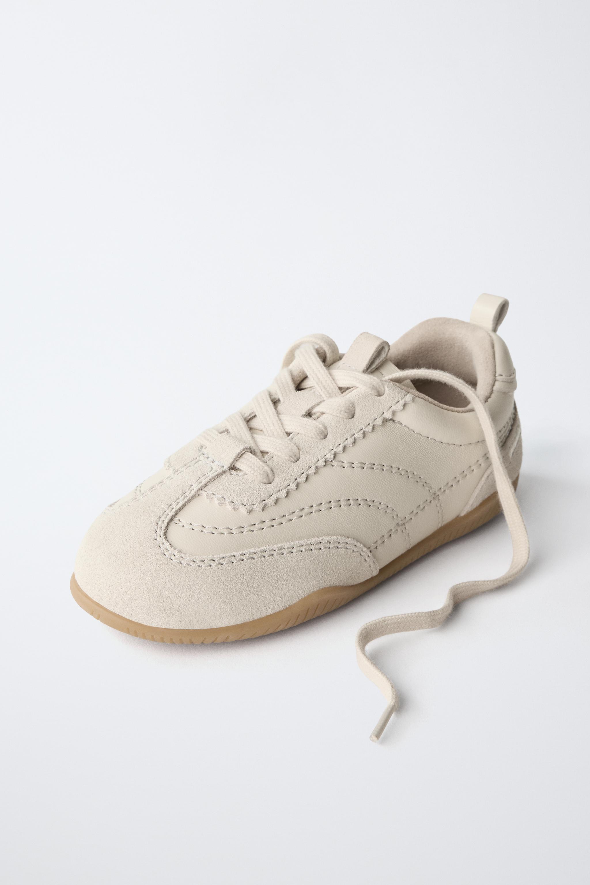 Обувь Zara NEUTRAL LEATHER PLIMSOLLS — фото 3
