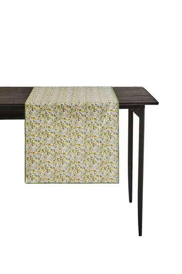 RESIN-COATED LEMON TABLE RUNNER - Greenish by Zara