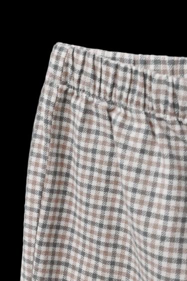 AGES 6-14 / COMBINED CHECK PYJAMAS - camel by Zara