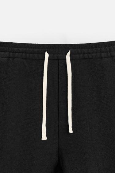 GEOMETRIC JACQUARD TROUSERS - Black by Zara - Image 7