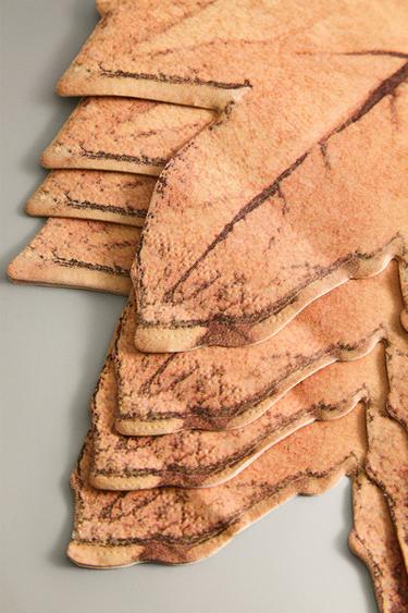 LOT SERVIETTES EN PAPIER FEUILLE (LOT DE 20) - Marron de Zara - Image 2