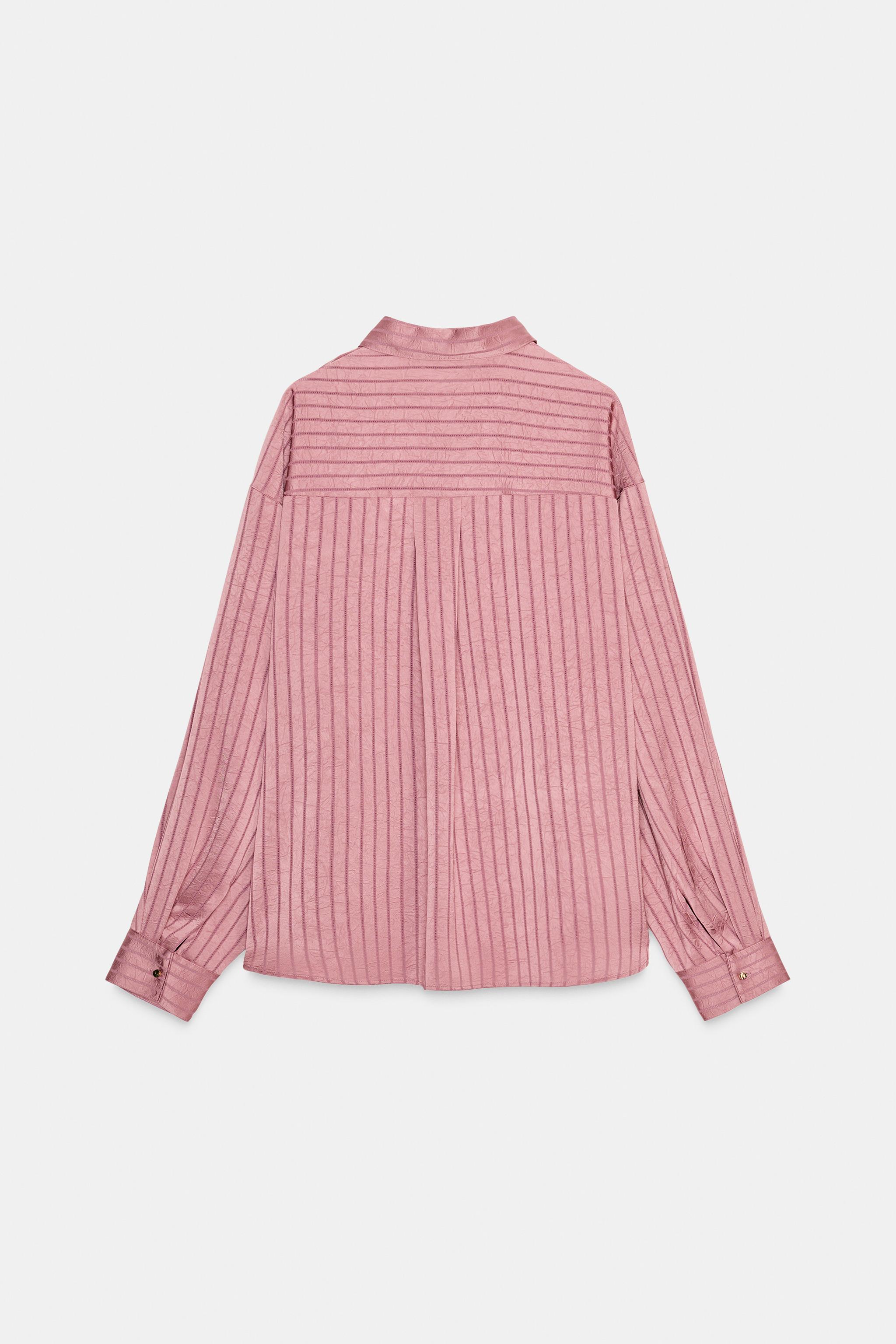 SATIN EFFECT STRIPED SHIRT