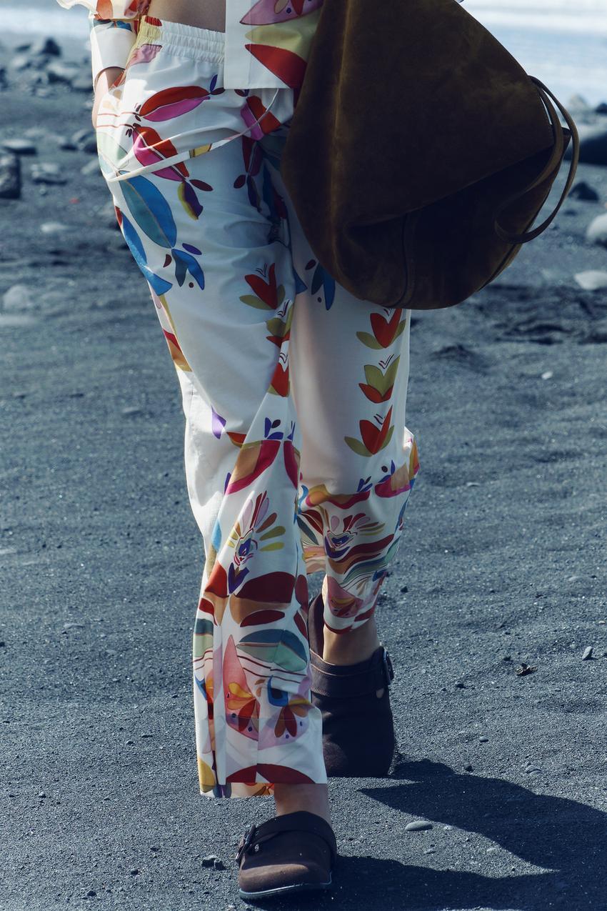 ZW COLLECTION PRINTED PAJAMA PANTS - Multicolored