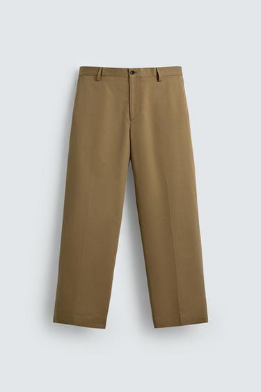 QUẦN ÂU THEO BỘ SUIT XẾP LI LIMITED EDITION - Nâu vàng từ Zara