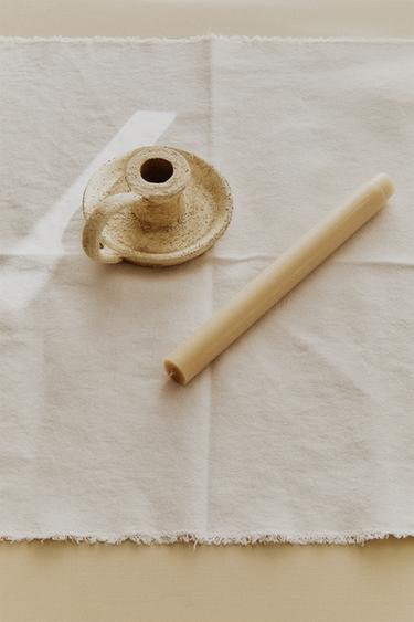 CLAY CANDLESTICK - White by Zara