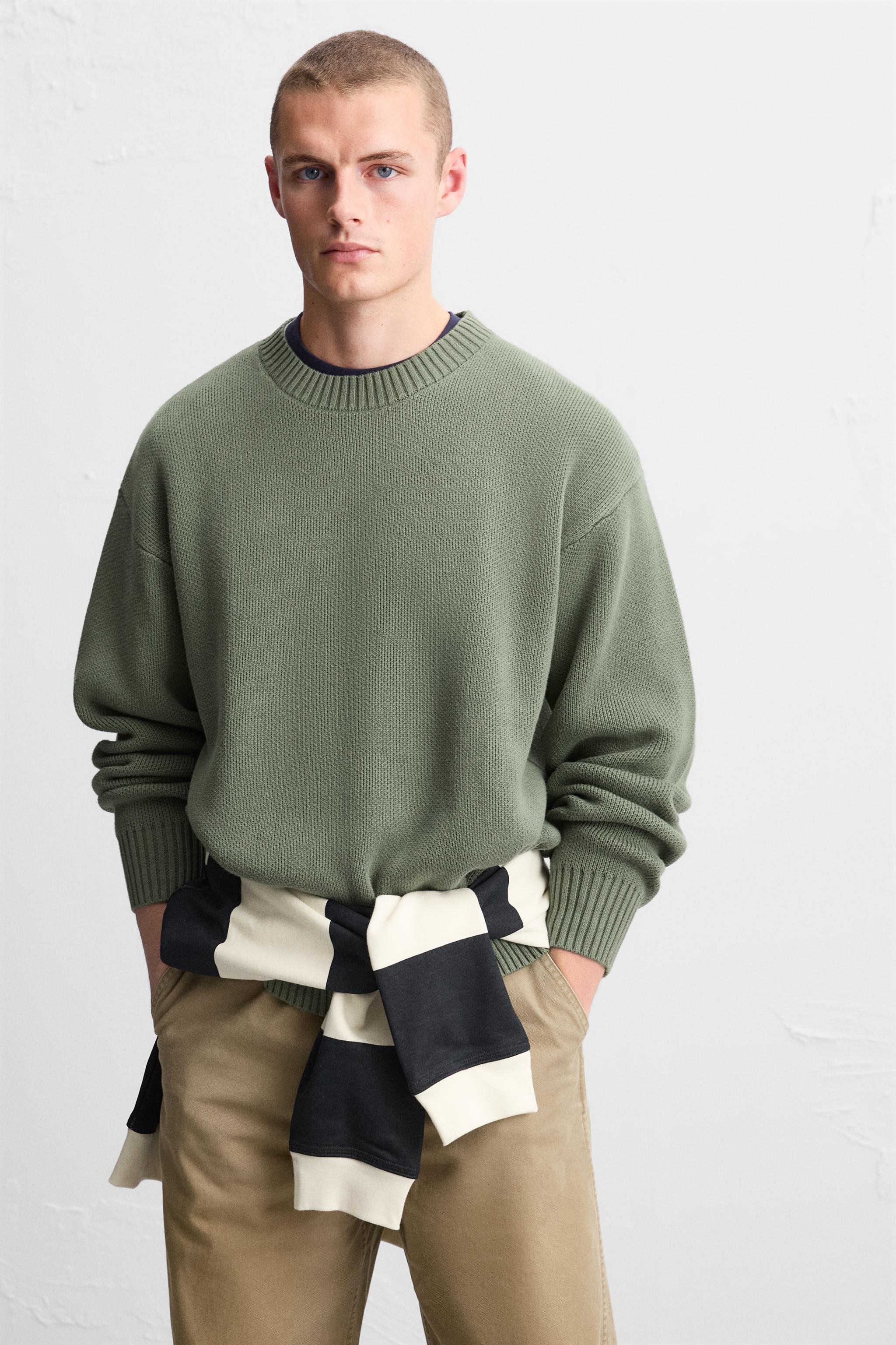 TEXTURED COTTON SWEATER