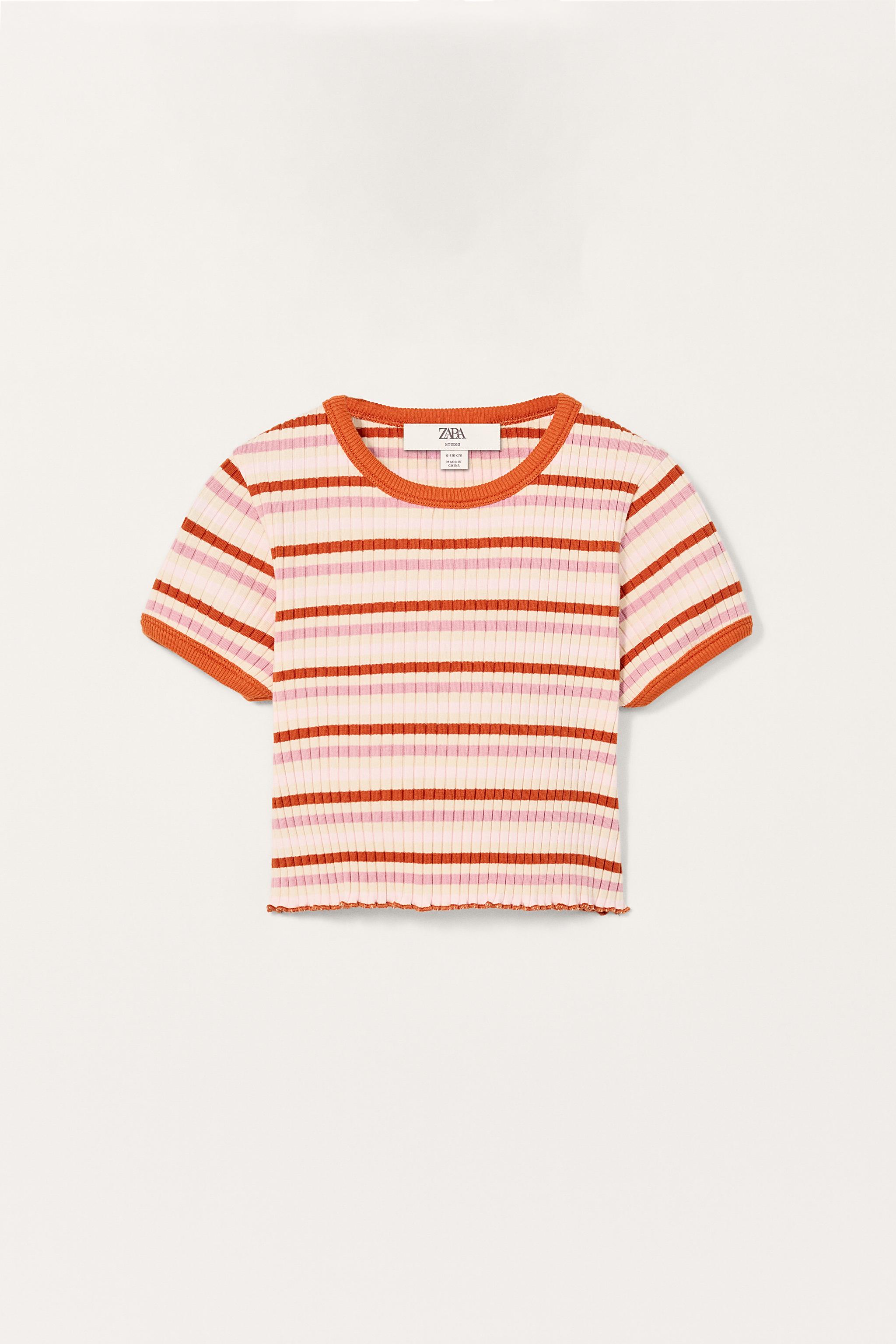 ★ドイツ発*ZARA*新作*STRIPED リヨセル長袖Tシャツ★ ☆ドイツ発*ZARA*新作*STRIPED リヨセル長袖Tシャツ☆ (ZARA/T
