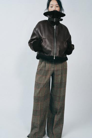 Zara DOUBLE FACED JACKET ZW COLLECTION - Dark burgundy - Image 0
