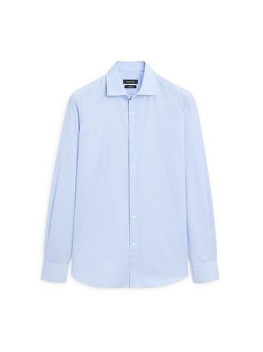 Zara Slim fit striped twill shirt - Sky blue - Image 0