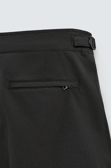 MID-STRUCTURE SWIMMING TRUNKS - Black by Zara - Image 9