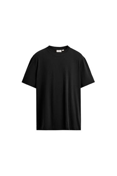 CAMISETA LIGHTWEIGHT ACABADO IRREGULAR - Negro de Zara