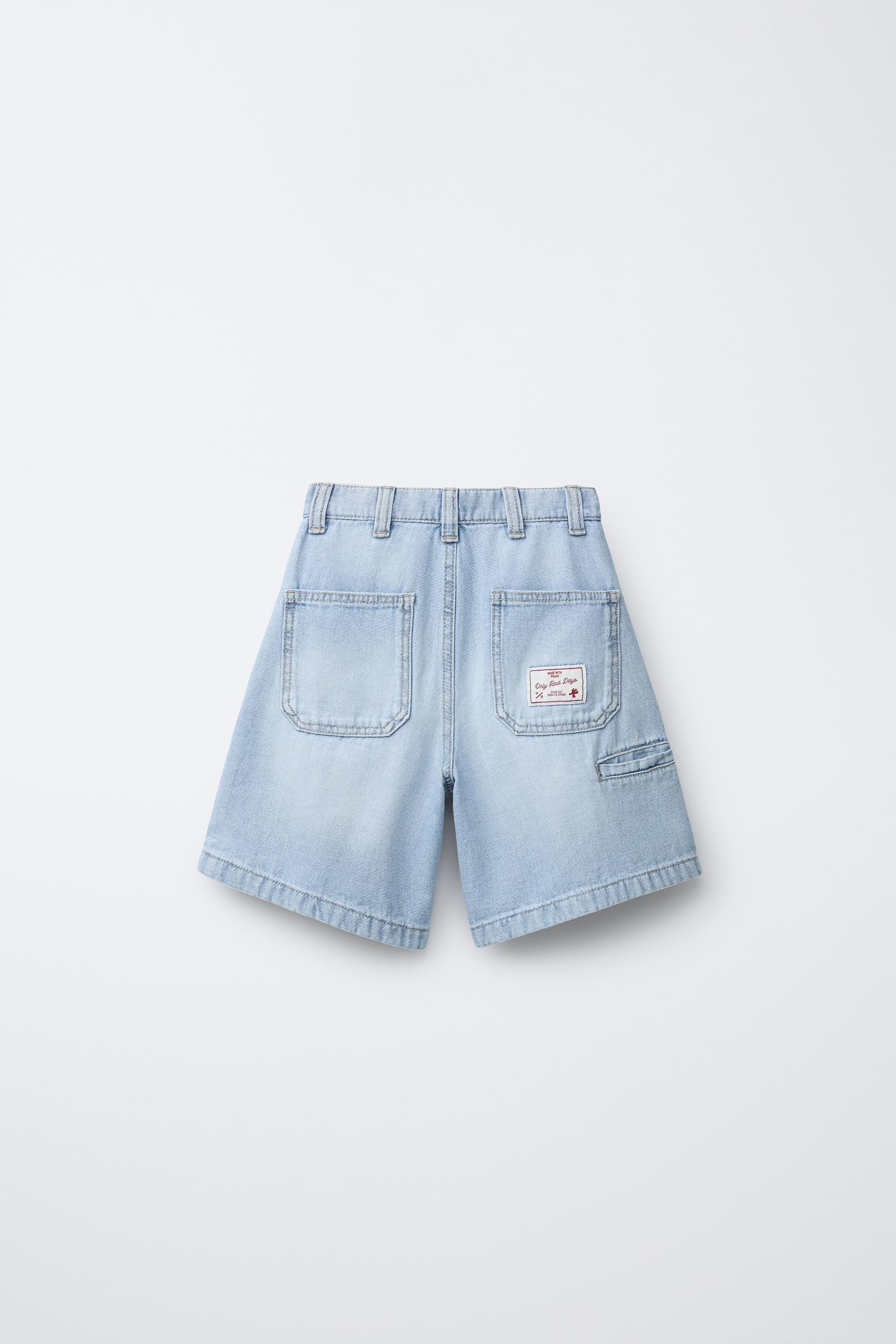 Детские шорты Zara CARPENTER SHORTS WITH LABEL — фото 2