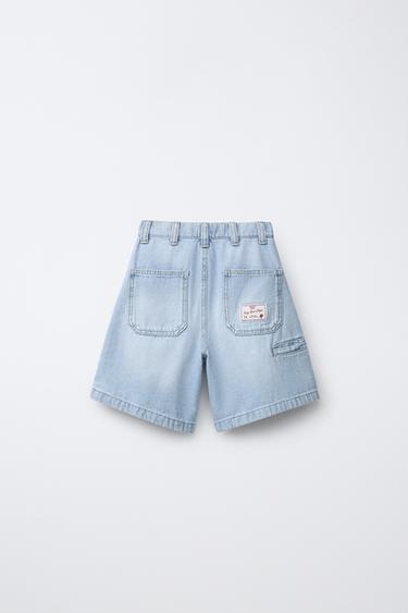 CARPENTER BERMUDA SHORTS WITH LABEL - Blue by Zara - Image 1