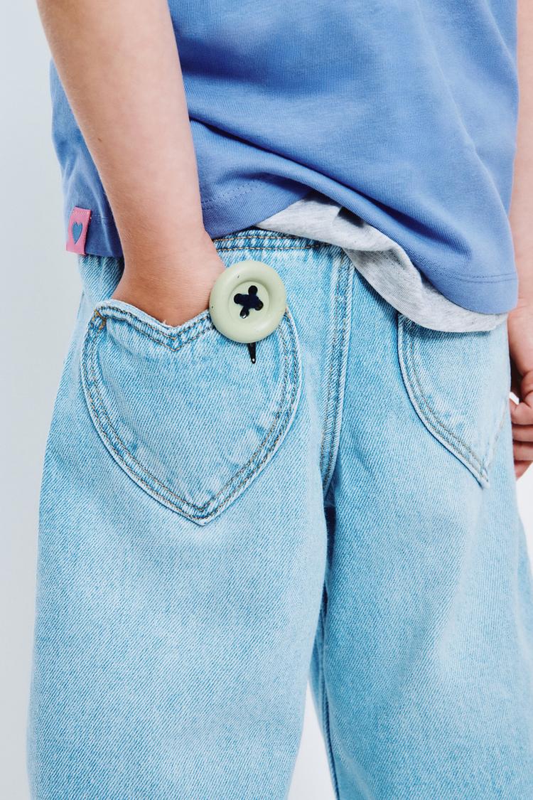 Jeans holgados con cinturilla fruncida 3