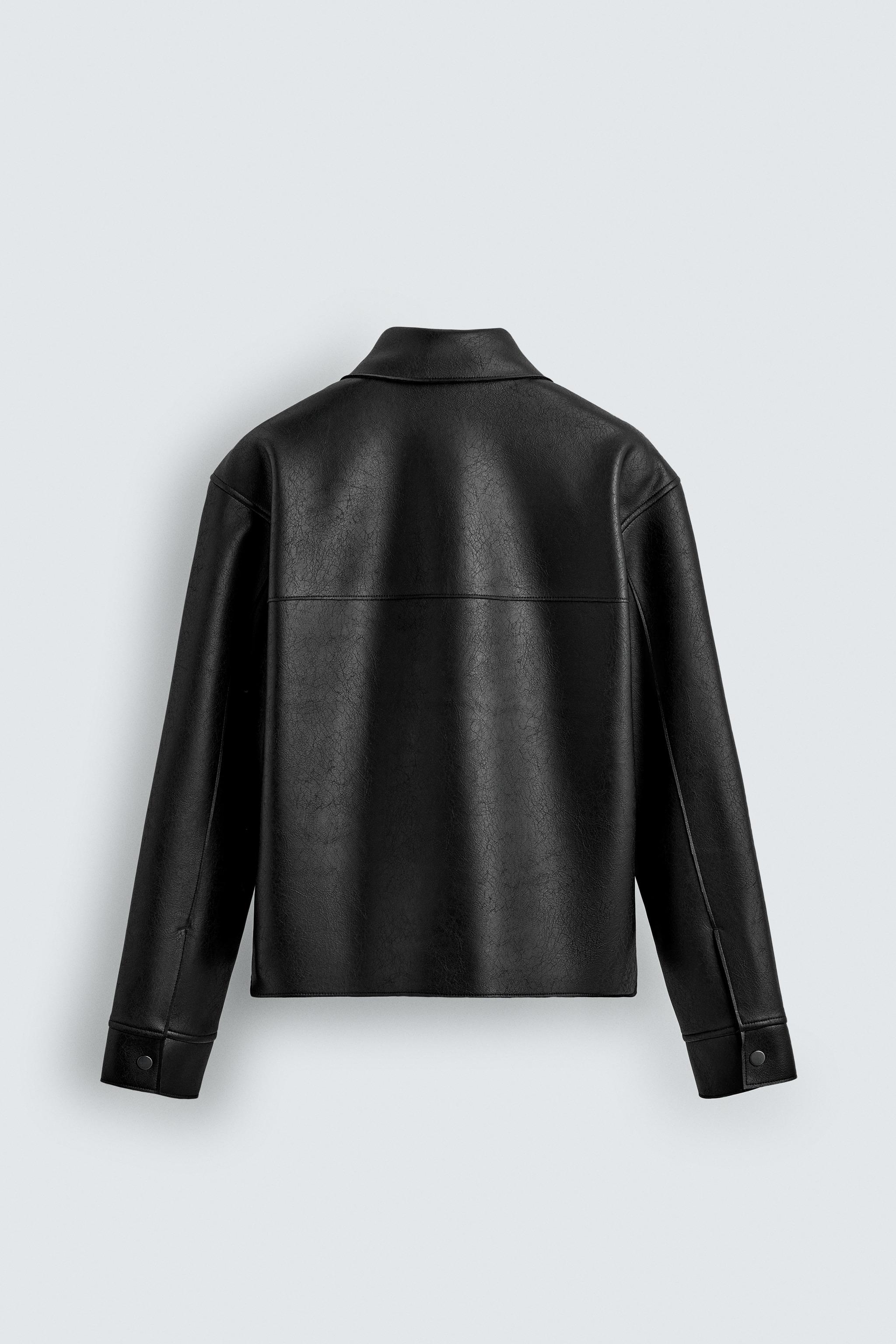 フェイクレザージャケット - ブラウン | ZARA Japan / 日本